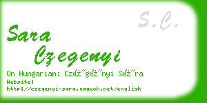 sara czegenyi business card